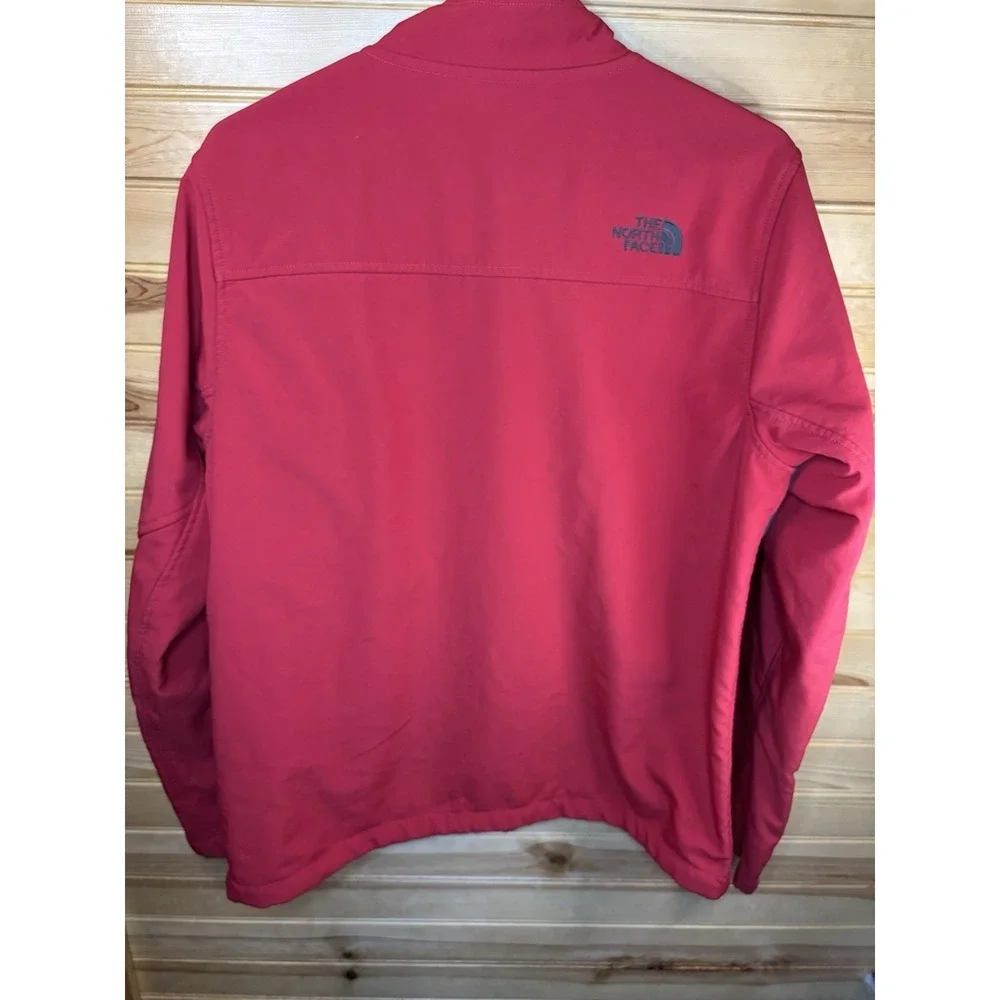 The North Face Shellrock Jacket Men's Medium‎ Red Fleece Lined Windwall Full Zip